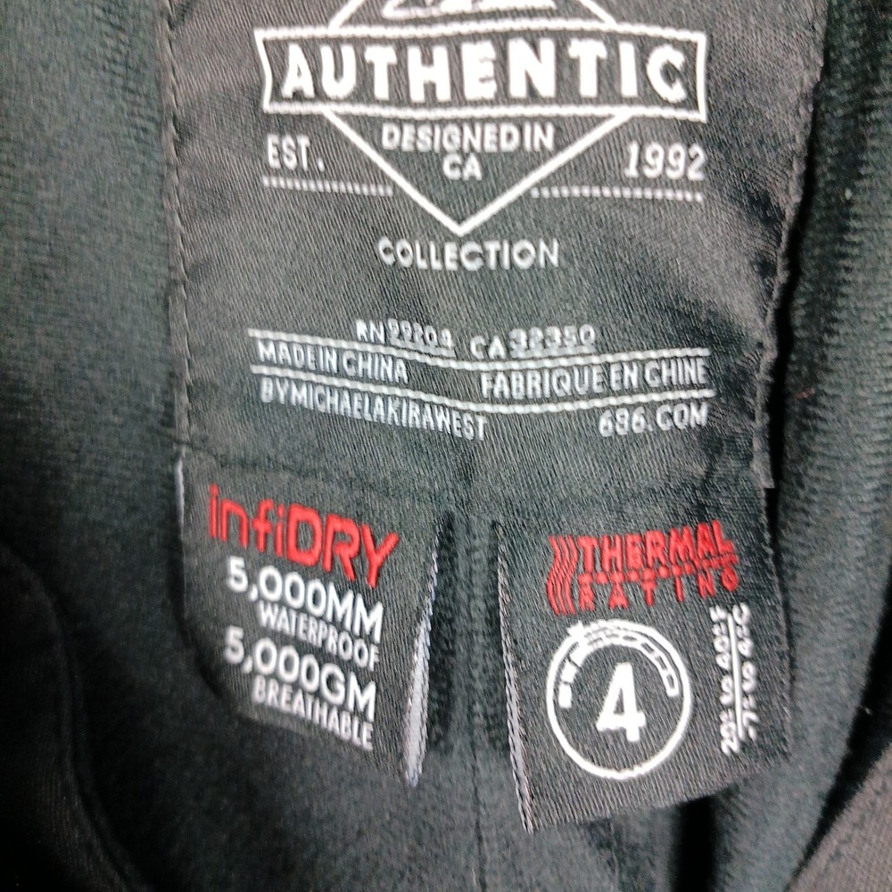 686 Snow Pants Mens Large Black Authentic Collection InfiDRY Waterproof - Picture 8 of 10